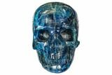 Polished, Bright Blue Apatite Skull #108196-2